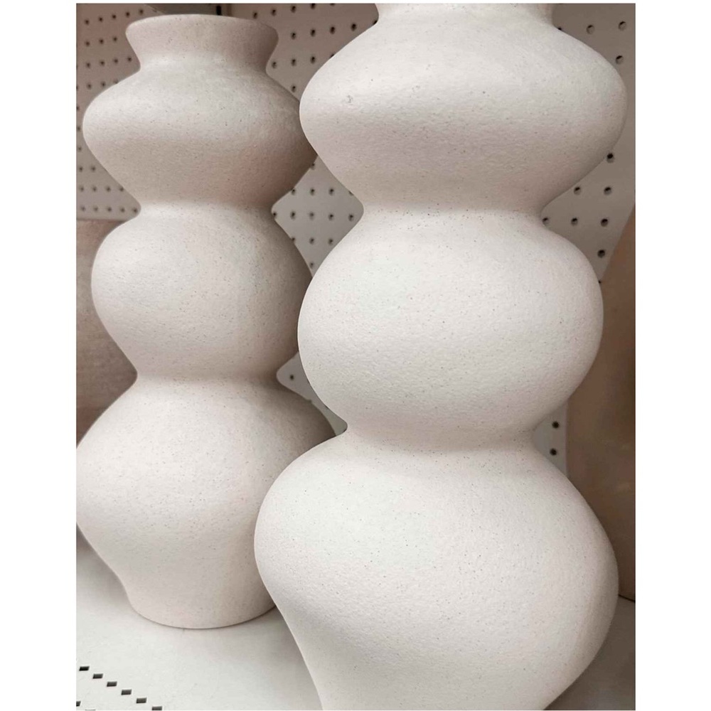 Tall Ceramic Organic Modern Vase - Threshold, Cream, 15” - Picture 7 of 7